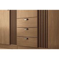 Guarda Roupa Solteiro 3 Portas 3 Gavetas c/ Pés 3.3 Aurora jatoba/Areia - Santos Andirá - 3