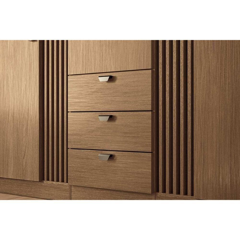 Guarda Roupa Solteiro 3 Portas 3 Gavetas c/ Pés 3.3 Aurora Jatoba - Santos Andirá - 3