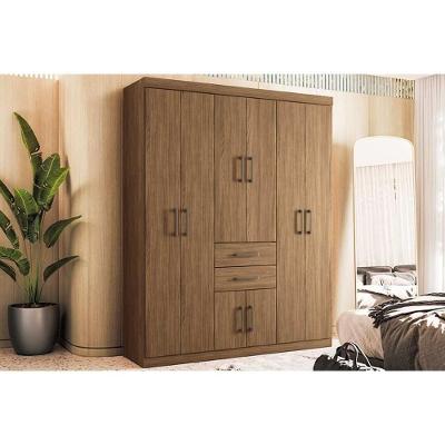 Guarda Roupa Solteiro 8 Portas E 2 Gavetas Verona 8.2 Jatoba