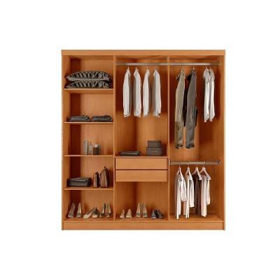 Guarda Roupa Casal Grécia 6 Portas de Bater 2 Gavetas Naturale-Grafite MDF Rufato