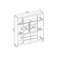 Guarda Roupa 4 Portas e 6 Gavetas c/ Espelho Cadis - Amendola/Off White - Demóbile - 5