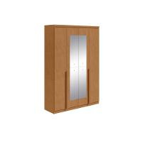 Guarda Roupa 4 Portas e 2 Gavetas c/Espelho Alonzo Amendoa Clean - Lopas - 1
