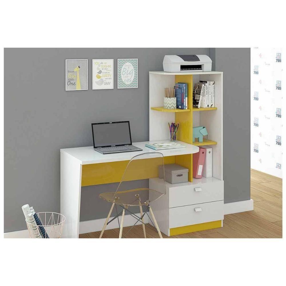 Mesa Computador Elisa c/ 2 Gavetas e 6 Nichos Cinamomo - Permóbili - 2