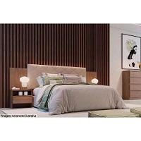 Painel Cama Box Madeirado Freijo Cumaru Casal Everest Plus 2 Mesas c/ 2 Gavetas Freijo Cumaru - Novo Horizonte - 2