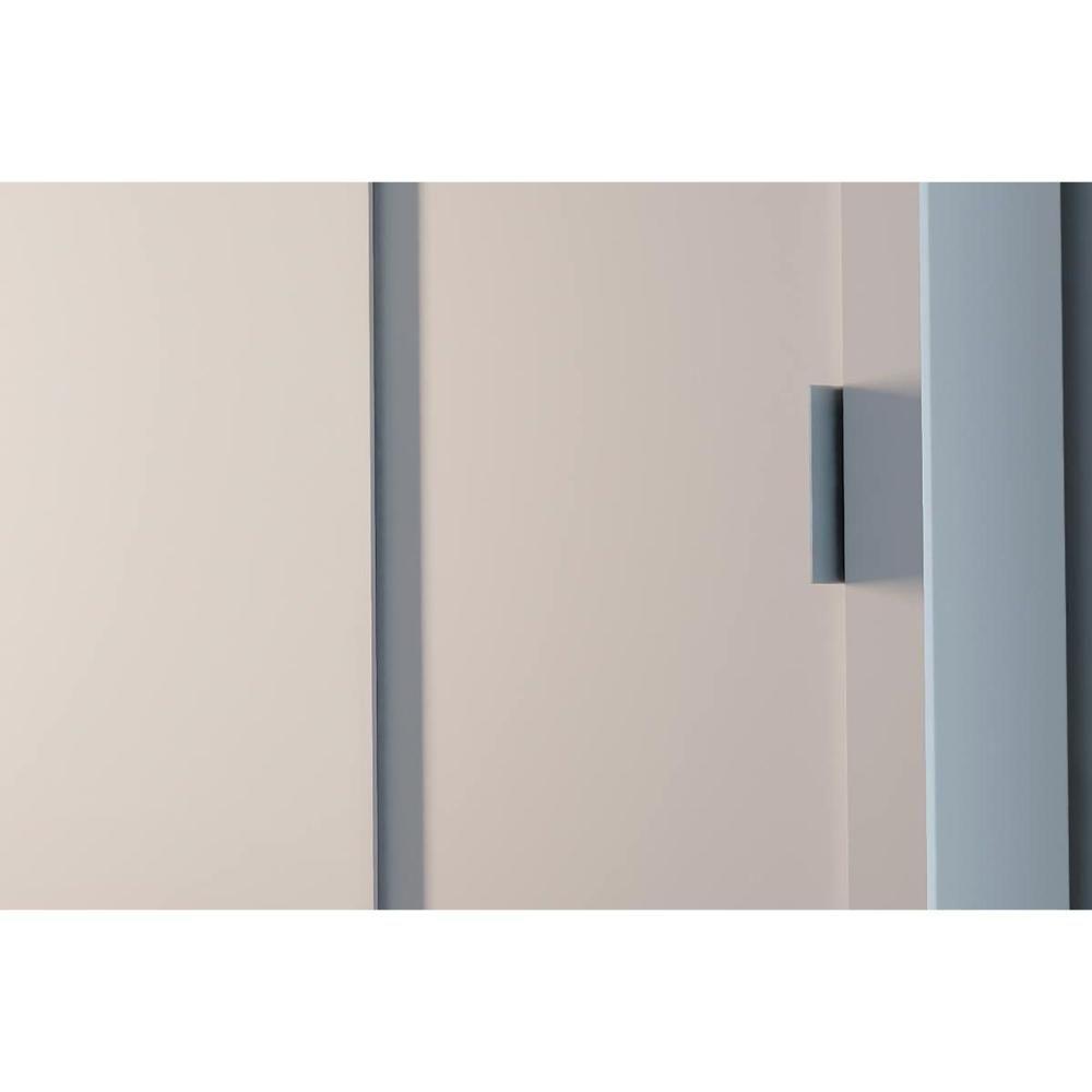 Guarda Roupa 3 Portas de Correr e 4 Gavetas c/ Pés Veneza Flex Naturalle/Ripado 3D - Rufato - 2