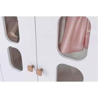 Quarto Infantil Completo Aconchego 2 Peças (1 Guarda Roupa + 1 Cômoda) QI81 Branco/Jequitiba - Henn