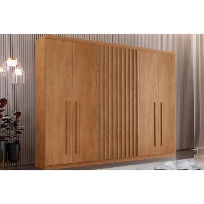 Guarda Roupa Casal Denver Naturale 6 Portas de Bater 4 Gavetas Naturale Rufato