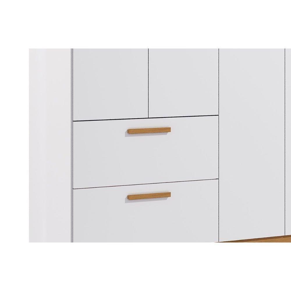 Guarda Roupa Bebê 4 Portas e 2 Gavetas Jujuba Nature/Branco - Permóbili Baby - 2