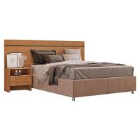 Painel Cama Box Madeirado - Prime 1 Mesa c/ 1 Gaveta Casal Freijo Cumaru - Novo Horizonte - 1