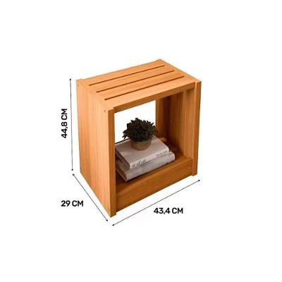 Mesa Lateral p/ Sala Centro Guarujá Kit 2 Und Nature - Permóbili
