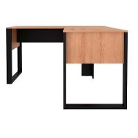 Mesa Multiuso Escritório Canto ME4181 Amêndoa/Preto - Tecno Mobili - 2