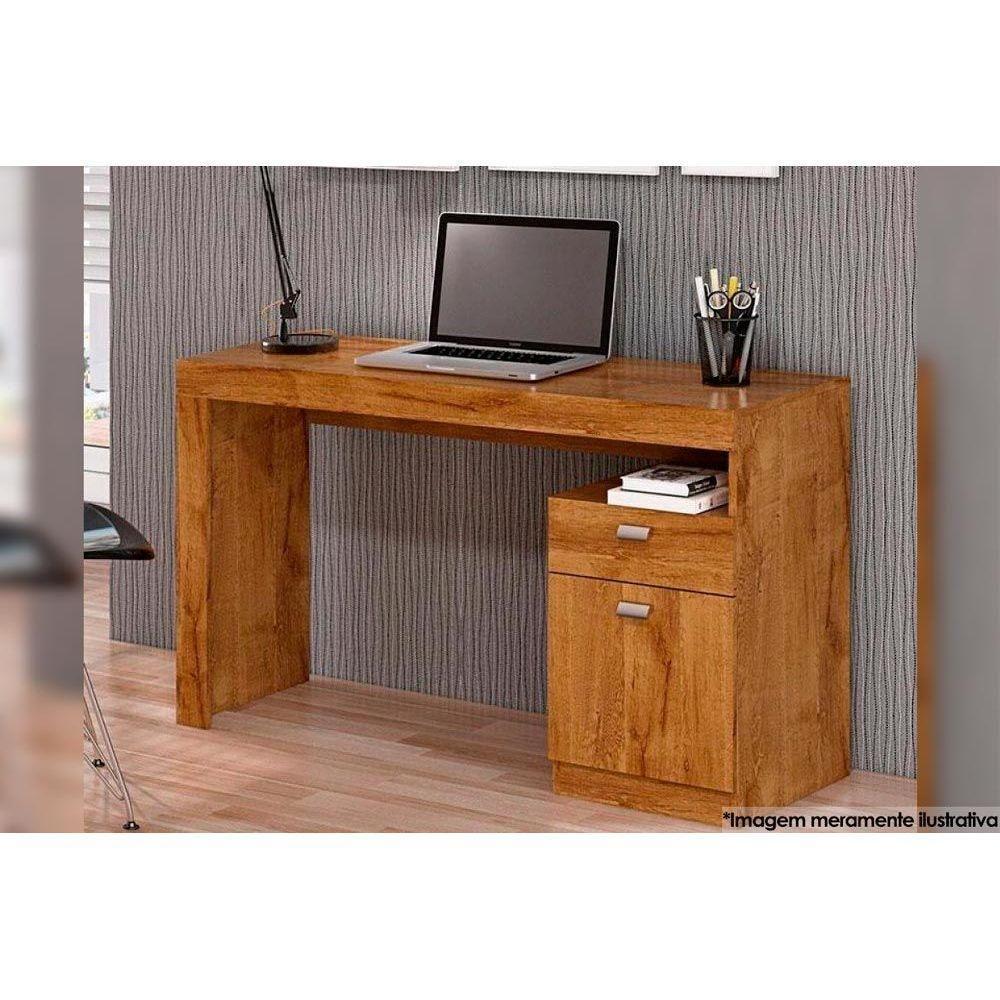 Mesa de Computador Melissa c/ 1 Porta e 1 Gaveta Nature - Permóbili - 2