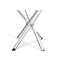 Mesa de Sala Jantar Volga c/ Tampo 90cm Niquel/Nogueira - Kappesberg - 4