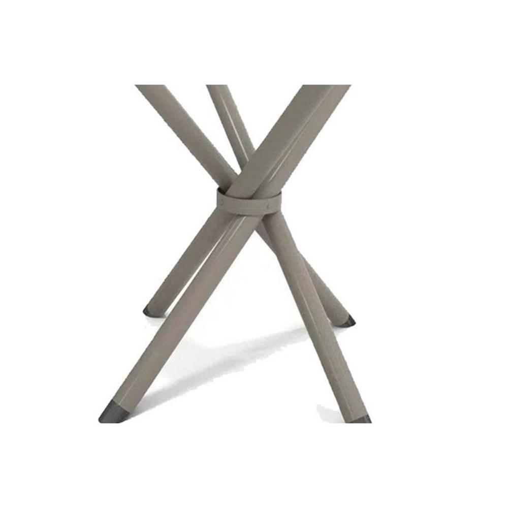 Mesa de Sala Jantar Volga c/ Tampo 90cm Cromada/Nogueira - Kappesberg - 4