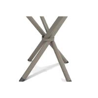 Mesa de Sala Jantar Volga c/ Tampo 90cm Cromada/Nogueira - Kappesberg - 4