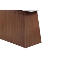 Mesa p/ Cozinha Luna c/ Tampo 180x90cm Flex Madeirado Vidro Canto Curvo - Imbuia/Ripado 3D/Off White - Rufato - 7