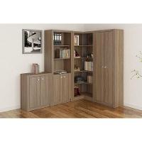 Estante Livreiro de Escritório ME4132 de Canto c/ 4 Prateleiras Preto - Tecno Mobili - 2