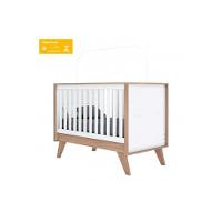 Quarto Infantil Completo Confete 2 Peças (1 Cômoda + 1 Berço) QI65 Branco/Jequitiba - Henn