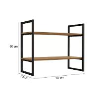 Escritório Completo Industrial 3 Peças (1 Escrivaninha, 2 Estantes) Freijo-preto - Kappesberg