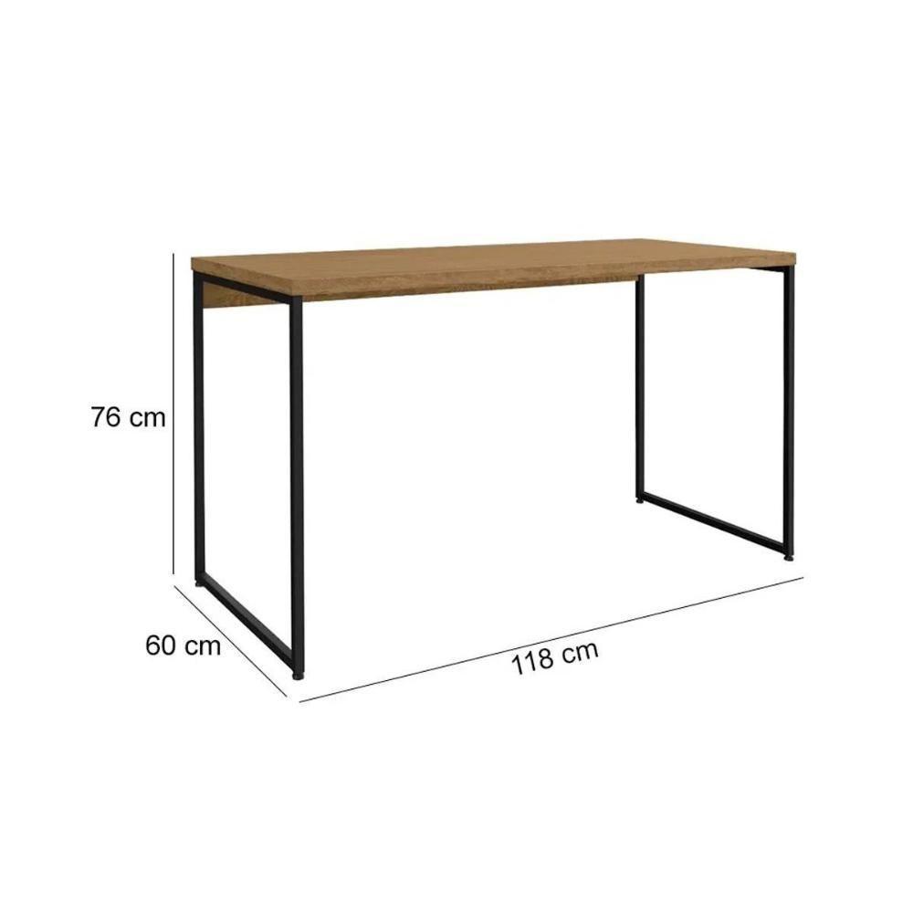 Escritório Completo Industrial (1 Escrivaninha, 2 Estantes) 3 Peças Freijó - Kappesberg - 5