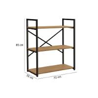 Escritório Completo Industrial (1 Escrivaninha, 2 Estantes) 3 Peças Freijó - Kappesberg