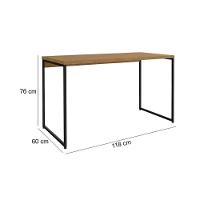 Escritório Completo Industrial (1 Escrivaninha, 2 Estantes) 3 Peças Freijó - Kappesberg - 5