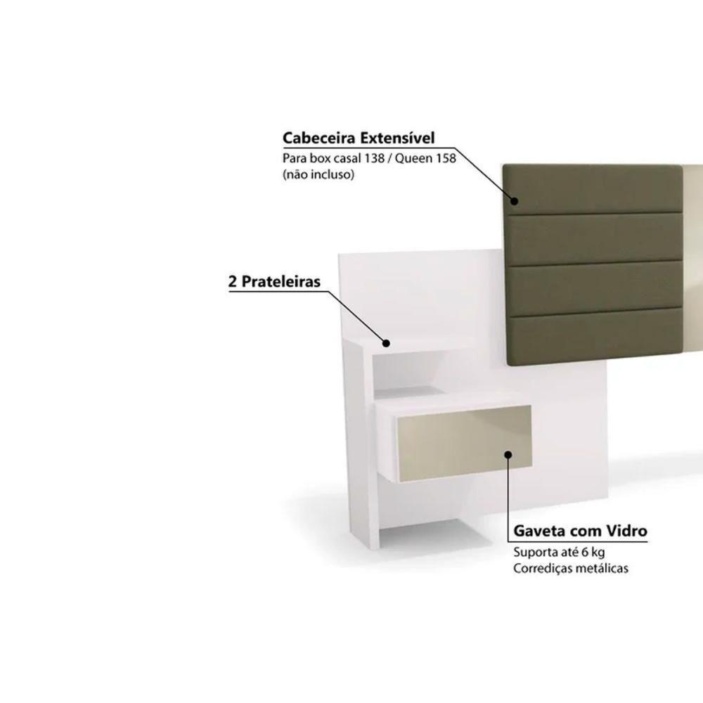 Painel Cama Box Madeirado Cor Canela Casal/Queen G290 2Gavs Canela - Kappesberg - 7