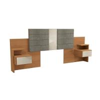 Painel Cama Box Madeirado Cor Canela Casal/Queen G290 2Gavs Canela - Kappesberg - 1