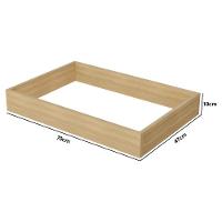 Fechamento de Cozinha Modulado Kit de Rodapé Multilinha 70x47x10cm Nature - Nesher - 4