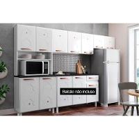 Kit de Cozinha Compacta Mirage Aço 3 Peças (2 Aéreos + 1 Paneleiro) CZC40 Branco/Preto - Telasul - 2
