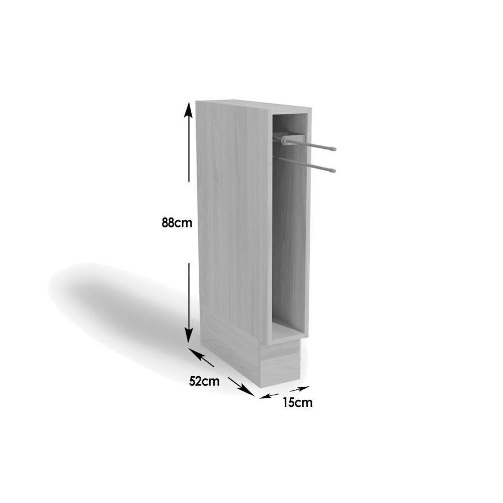 Nicho para Cozinha Toalheiro Maxxi G740 15cm Canela - Kappesberg - 4