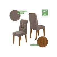 Cadeira Sala de Jantar Celebrare Kit 2 Un Rovere/Amêndoa/Veludo Naturale Creme - Lopas - 8