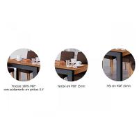 Sala de Jantar Completa Grace c/ Tampo Madeirado 90x90cm e 4 Cadeiras Maia Nature/Suede Mascavo Chocolate - Cimol - 2