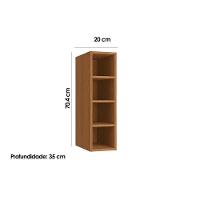 Nicho para Cozinha Aéreo Garrafeiro Ciela R641 20x83cm Canela - Kappesberg