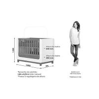 Quarto Infantil Completo Aconchego 2 Peças (1 Berço + 1 Cômoda) QI83 Branco/Jequitiba - Henn - 2