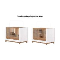 Quarto Infantil Completo Aconchego 2 Peças (1 Berço + 1 Cômoda) QI83 Branco/Jequitiba - Henn - 3