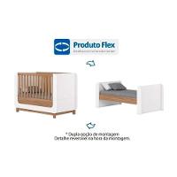 Quarto Infantil Completo Aconchego 2 Peças (1 Berço + 1 Cômoda) QI83 Branco/Jequitiba - Henn