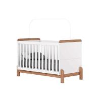 Quarto Infantil Completo Ternura 2 Peças (1 Cômoda + 1 Berço) QI92 Branco/Jequitiba - Henn - 2