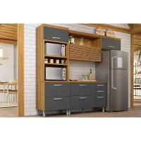 Cozinha Completa Princesa 3 Peças (1 Armário + 1 Balcão + 1 Paneleiro) C6p62 Freijo-grafite - Nesher - 1