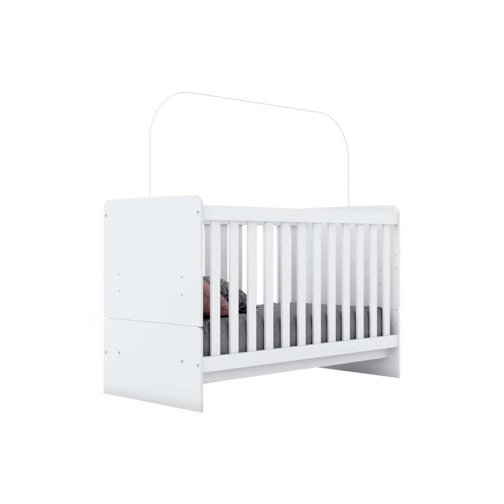 Quarto Infantil Completo Labirinto 2 Peças (1 Berço + 1 Cômoda) QI98 Rústico/Branco - Henn - 3