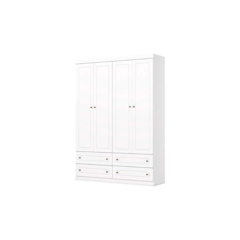 Quarto Infantil Completo Americano 2 Peças (1 G Roupa + 1 Cômoda) QI59 Branco - Henn - 2