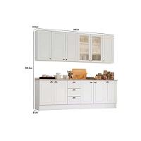 Cozinha Completa Americana 9 Peças (3 Armários + 3 Balcões + 3 Complementos) C5P37 Branco - Henn - 8