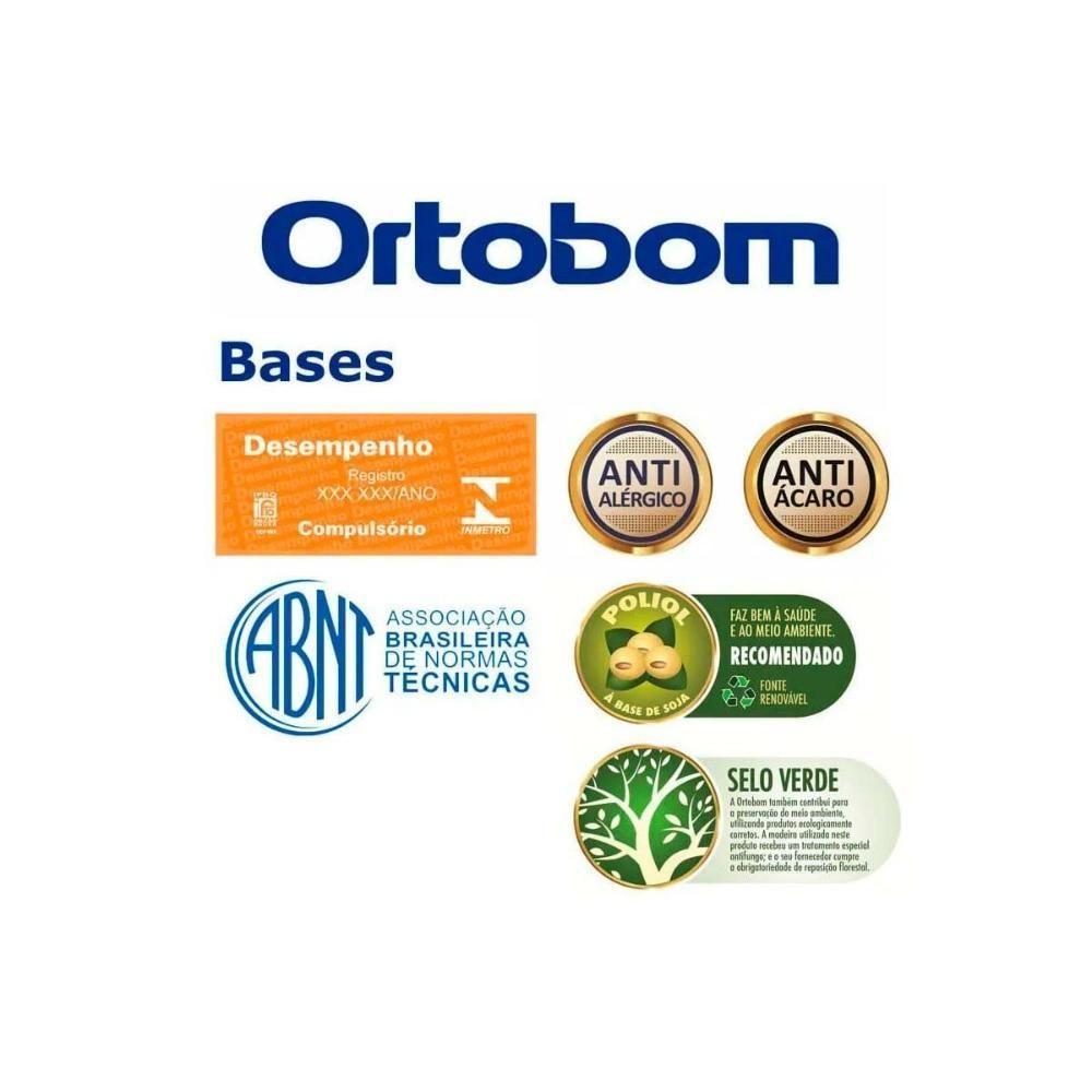 Cama Box Base Queen Orthotel Luxo Cinza (158x198x23) - Ortobom - 2