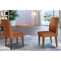 Cadeira Sala de Jantar Lunara Kit 2 Un Imbuia/Veludo Creme - Rufato - 1