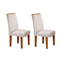 Cadeira Sala de Jantar Lunara Kit 2 Un Imbuia/Veludo Creme - Rufato - 6