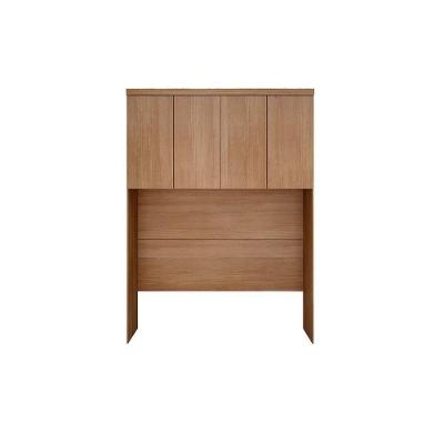 Guarda Roupa Casal Rizon 4 Portas de Abrir Cor Cumaru MDF Novo Horizonte