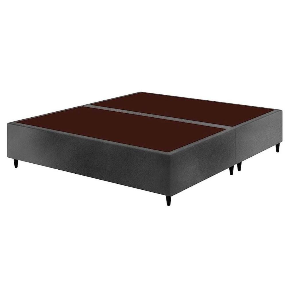 Cama Box Base King Sommier Linho Cinza (193x203x23) - Ortobom - 1
