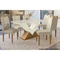 Cadeira Sala de Jantar 2CAD150EA Kit 6 Un Eucalipto/Suede Cinza Titanio A050 - Kappesberg - 2