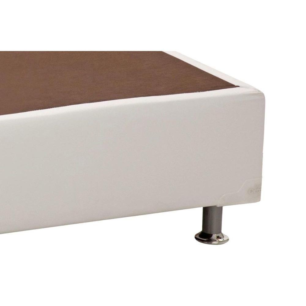 Cama Box Base Solteiro- 0,69x1,88x0,30 Universal Courano White (Solteiro- 0,69x1,88x0,30) - Ortobom - 2