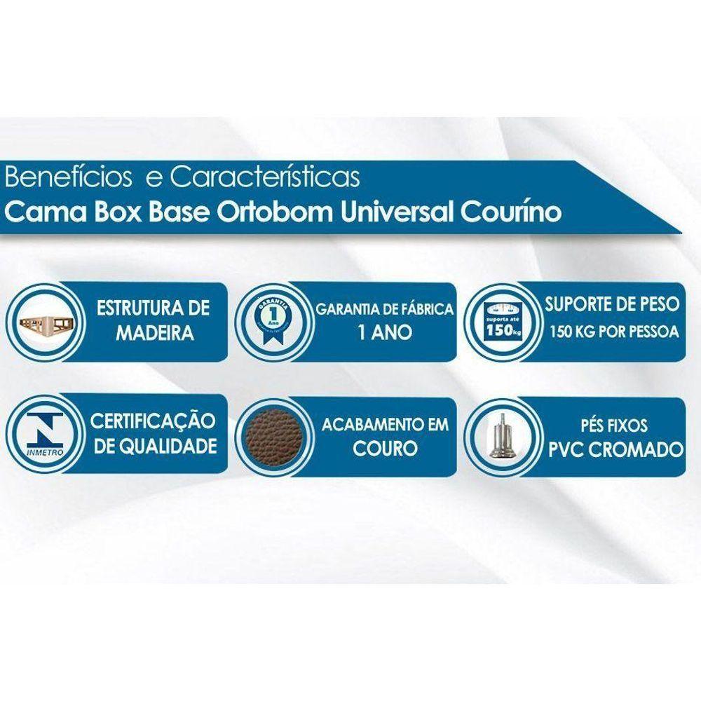 Cama Box Base Solteirao- 1,08x1,98x0,23 Americana Courano White (Solteirao- 1,08x1,98x0,23) - Ortobom - 2
